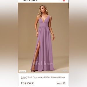 JJs House Beidesmaid Dress Mauve 18
